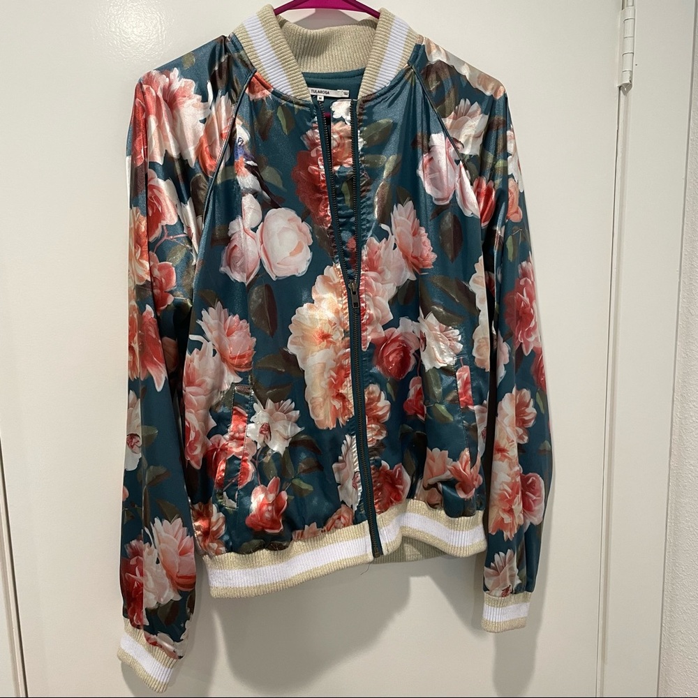 Floral bomber jacket